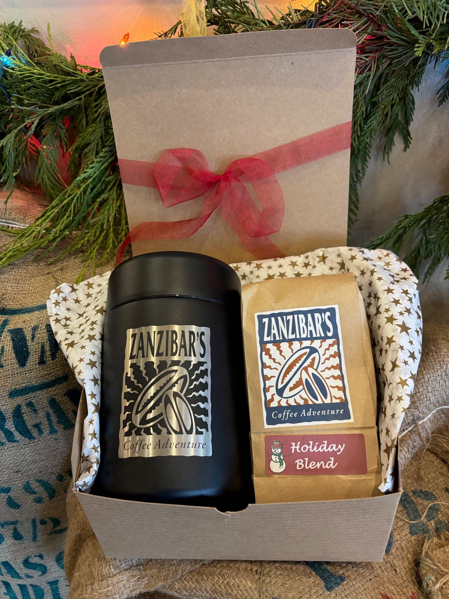 Coffee Canister + Beans Gift Box