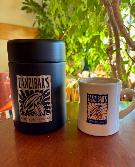 Zanzibar's Logo Coffee Canister